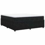 vidaXL Sommier à lattes de lit avec matelas Noir 180x200 cm Velours