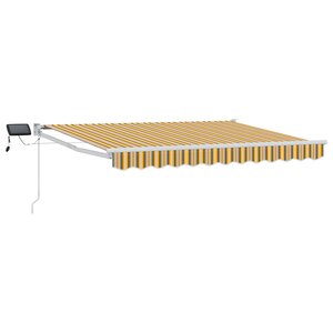 vidaXL Store rétractable manuel avec LEDs 3 5 x 2 5 m