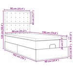 vidaXL Cadre de lit ottoman avec matelas noir 90x190 cm velours