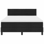 vidaXL Lit à ressorts avec matelas avec LED Noir 160 x 200 cm tissu