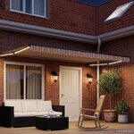 vidaXL Auvent rétractable électrique Bleu et Orange 4 5 × 3 m