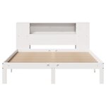 vidaXL Lit bibliothèque sans matelas blanc 150x200 cm bois pin massif