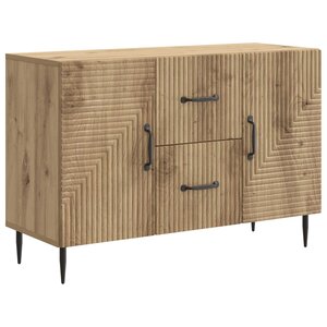 vidaXL Buffet Chêne artisanal 89 x 34 5 x 60 cm Bois d'ingénierie