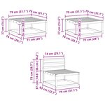 vidaXL Ensemble de canapés d'extérieur 6 Pièces Naturel