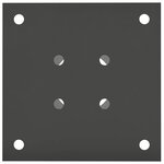 vidaXL Ancre ronde au sol 4 Pièces Anthracite 15 x 15 x 15 cm métal