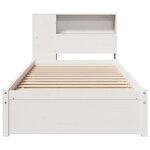 vidaXL Lit bibliothèque sans matelas blanc 100x200 cm bois pin massif