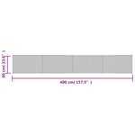 vidaXL Tapis rectangulaire naturel clair 60x400 cm bambou