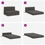 vidaXL Canapé-lit pliable Gris foncé 70 x 72 x 60 cm Tissu
