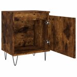 vidaXL Tables de chevet 2 Pièces chêne fumé 40x30x50 cm bois d'ingénierie