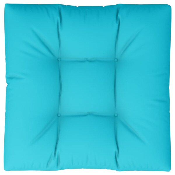vidaXL Coussin de palette turquoise 70x70x12 cm tissu