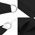 vidaXL Voile de parasol tissu oxford rectangulaire 3x4 5 m noir