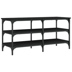 vidaXL Banc à chaussures noir 100x38 5x49 cm bois d'ingénierie