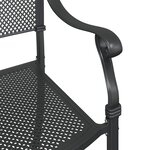 vidaXL Chaise de jardin 2 Pièces Noir 55 x 56 5 x 91cm Aluminium