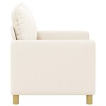 vidaXL Canapé Crème 126 x 81 x 87 5 cm Tissu