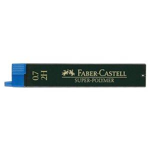 Boîte de 12 mines super polymère 9065 s 0 7 mm 2h x 12 faber-castell