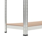 vidaXL Étagère à 5 niveaux 2 Pièces Argenté Acier et bois ingénierie