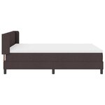 vidaXL Lit boxspring avec matelas Marron foncé 140 x 190 cm