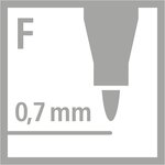 Feutre pour Transparent OHPen Permanent pointe fine Noir x 10 STABILO