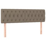 vidaXL Sommier à lattes de lit avec matelas Taupe 140x200 cm Tissu