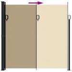 vidaXL Auvent latéral rétractable beige 200x500 cm