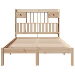 vidaXL Lit bibliothèque sans matelas 135x190 cm bois de pin massif