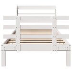 vidaXL Cadre de lit avec tête de lit sans matelas blanc 75x190 cm