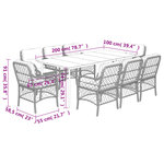 vidaXL Ensemble à manger de jardin et coussins 9 Pièces marron poly rotin