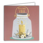 Carte Meilleurs Vœux avec Enveloppe Blanche 15x15cm