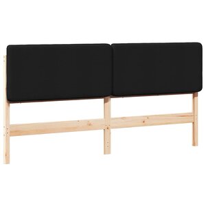 vidaXL Tête de lit capitonnée Marron et Noir 200 cm Pin massif
