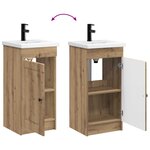 vidaXL Meuble de salle de bain avec évier Chêne artisanal
