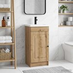 vidaXL Meuble de salle de bain avec évier Chêne artisanal
