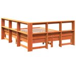 vidaXL Lit bibliothèque sans matelas cire marron 140x190 cm pin massif