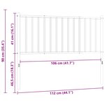 vidaXL Tête de lit de remplacement métal blanc 100 cm