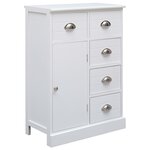 vidaXL Buffet avec 10 tiroirs Blanc 113x30x79 cm Bois