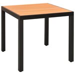 vidaXL Ensemble à manger de jardin 5 Pièces aluminium noir