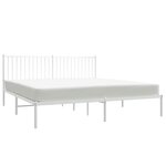 vidaXL Cadre de lit métal sans matelas et tête de lit blanc 183x213 cm