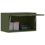 vidaXL Armoire murale pour garage Vert olive 60 x 33 x 35 cm