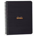 Cahier à spirale 'Note Book', A5, ligné, noir RHODIA