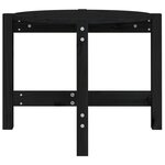 vidaXL Table basse Noir Ø 62 5x45 cm Bois massif de pin