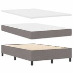 vidaXL Lit à ressorts avec tête de lit Taupe 120 x 190 cm tissu