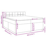 vidaXL Sommier à lattes de lit avec matelas Marron foncé 200x200 cm