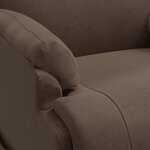 vidaXL Fauteuil de massage marron similicuir daim