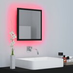 Vidaxl miroir à led de salle de bain noir 40x8 5x37 cm acrylique