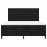 vidaXL Lit à ressort LED avec matelas Noir 180 x 200 cm tissu