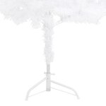 vidaXL Arbre de Noël artificiel d'angle pré-éclairé blanc 120 cm PVC