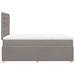 vidaXL Sommier à lattes de lit avec matelas Taupe 120x200 cm Tissu