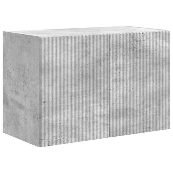 vidaXL Meuble TV mural Gris béton 59 5 x 31 x 40 cm Bois d'ingénierie