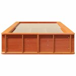 vidaXL Cadre de lit Cire marron 90 x 200 cm Bois de pin massif