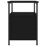 vidaXL Table de chevet noir 34x35 5x50 cm bois d’ingénierie