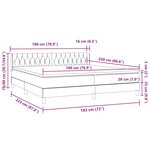 vidaXL Sommier à lattes de lit et matelas gris foncé 180x220cm velours